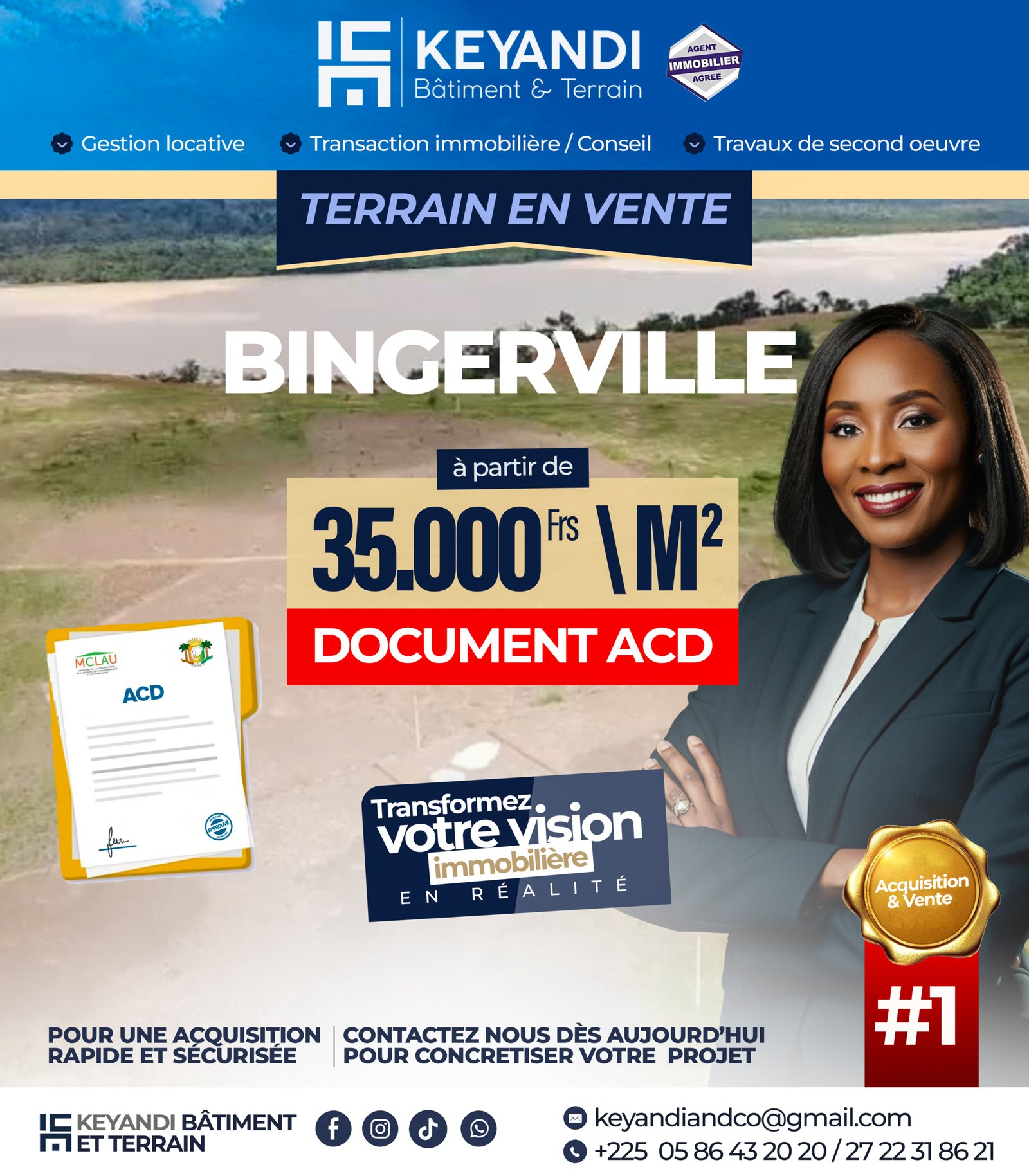 Acheter oterrain a Bingerville (1)